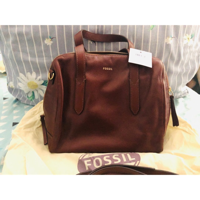 Fossil Sydney satchel medium brown