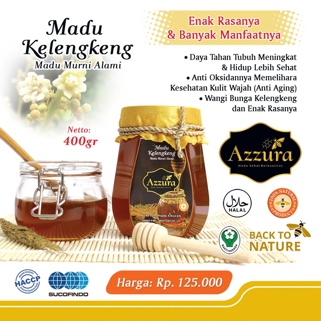 

Madu Murni Kelengkeng 400gr