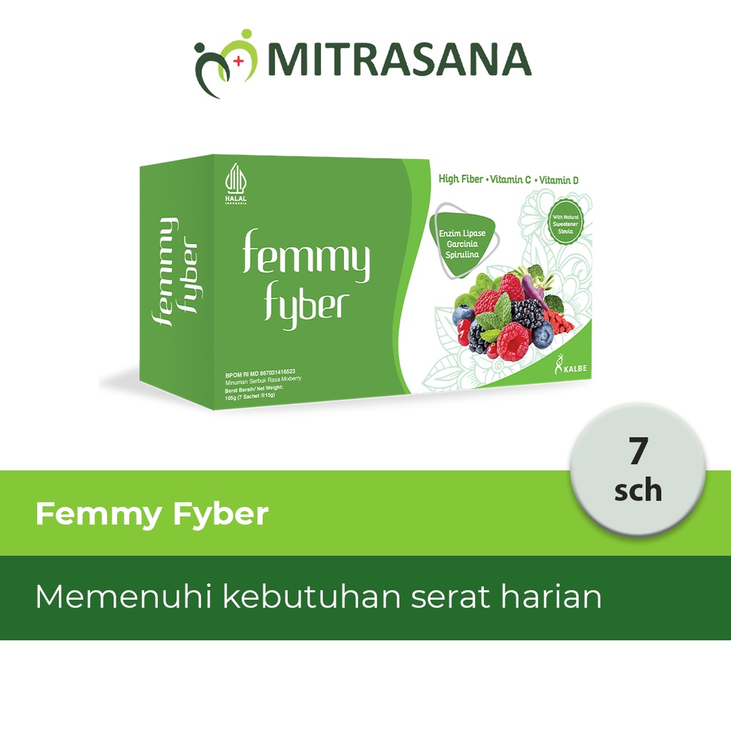 Femmy Fyber Stickpack 7 Sachet x 15 Gram - Menjaga Berat Badan Tetap Ideal