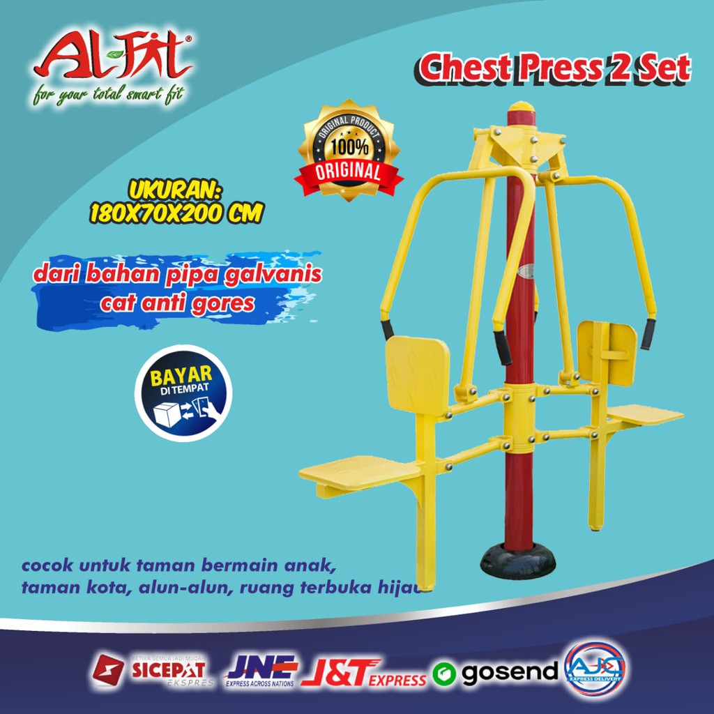 Alat Gym Alat Fitnes Taman  Fitness outdoor Total CHEST PRESS 2 SEAT