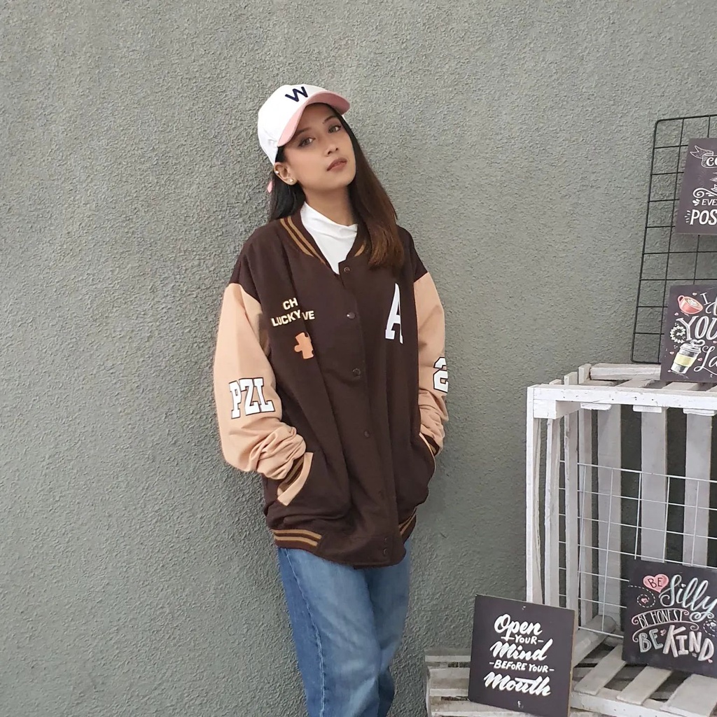 [CYC | COD] REALPICT | Outwear A Chook Baseball XXL Jacket | Fleece Hoodie Wanita Pria Trendy Murah