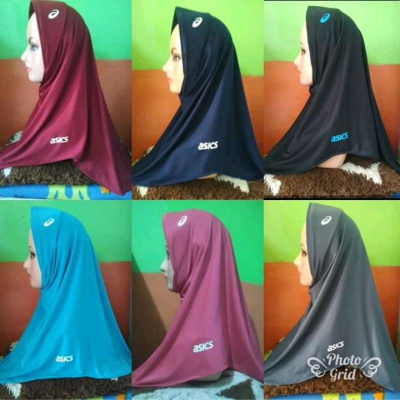 Hijab sport/kerudung voly/kerudung olahraga/hijab simple/hijab instan/kerudung mizuno/asics-2