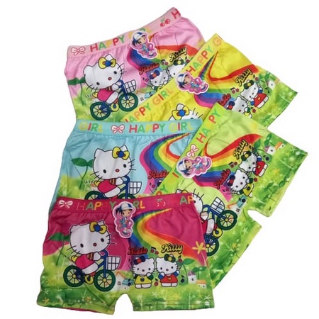 Boxer CD Anak Perempuan Motif Lucu | isi 12 PCS | Size M-L-XL | Boxer import Murah