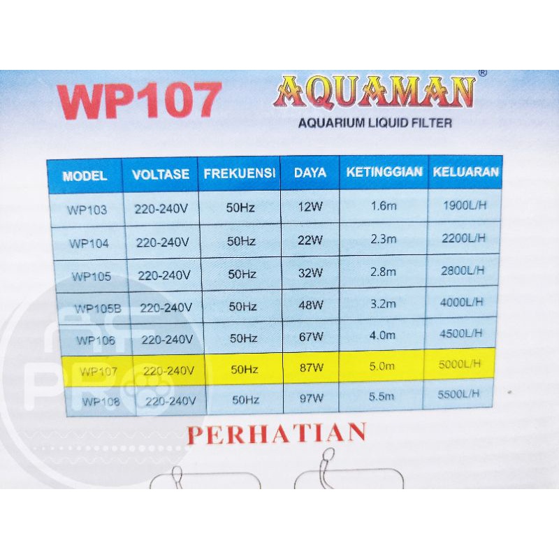 Promo murah pompa kolam low watt AQUAMAN WP 107