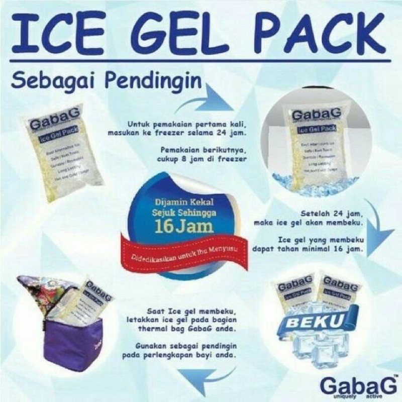 GABAG Ice Gel / Hot &amp; Cold Gel Gabag ukuran 500gr 500 gr Yellow Koala Bear Seri Baru