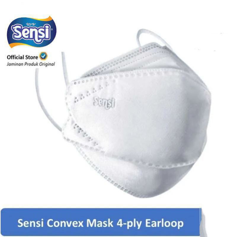 Masker sensi convex max 4 ply earloop per pcs