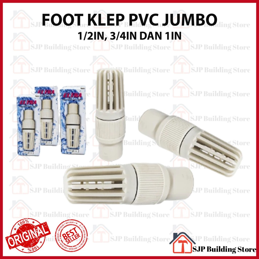 footklep pvc jumbo 1/2&quot; 3/4&quot; 1&quot; eltra.saringan air bawah..saringan pompa 1/2&quot;