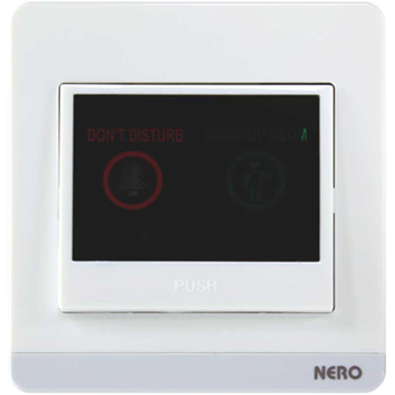 DECORA Q772-White Entrance Bell Press &amp; Message Indicators with DND + MUR Symbol NERO