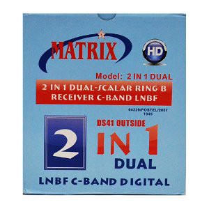 Unik LNB Matrix Parabola 2 in 1 C Band  V H   2 Satelit 2 Receiver  Diskon