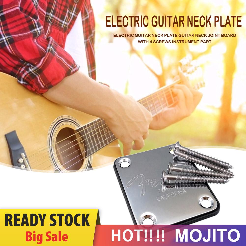 Neck Plate Gitar Elektrik Telecaster Joint Board Dengan 4 Sekrup