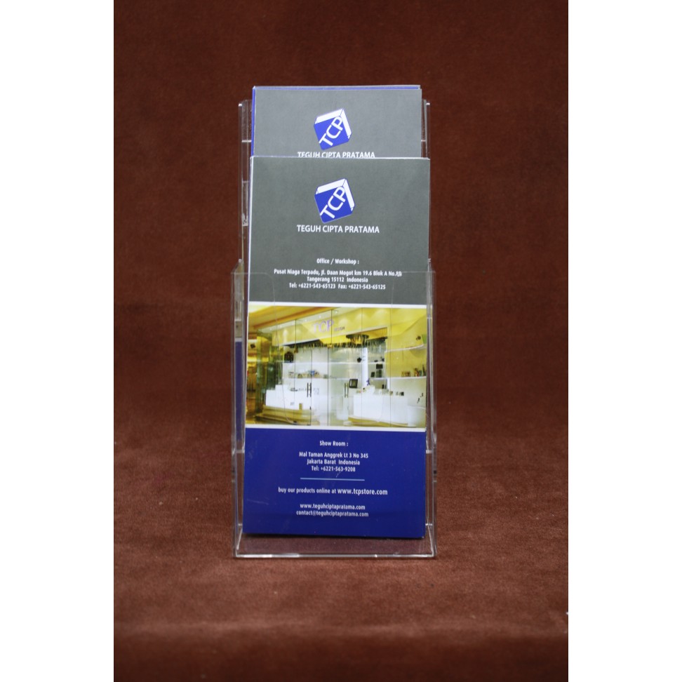 

PROMO Acrylic tempat brosur ukuran A6 2 susun HOT PROMO
