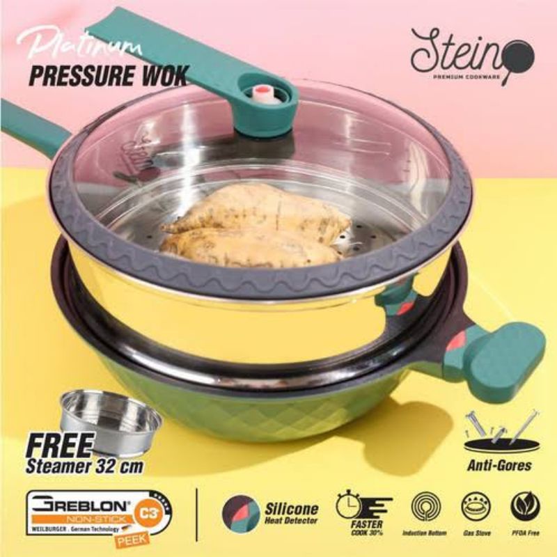Steincookware Platinum Pressure Wok Panci Semi Presto Balikpapan