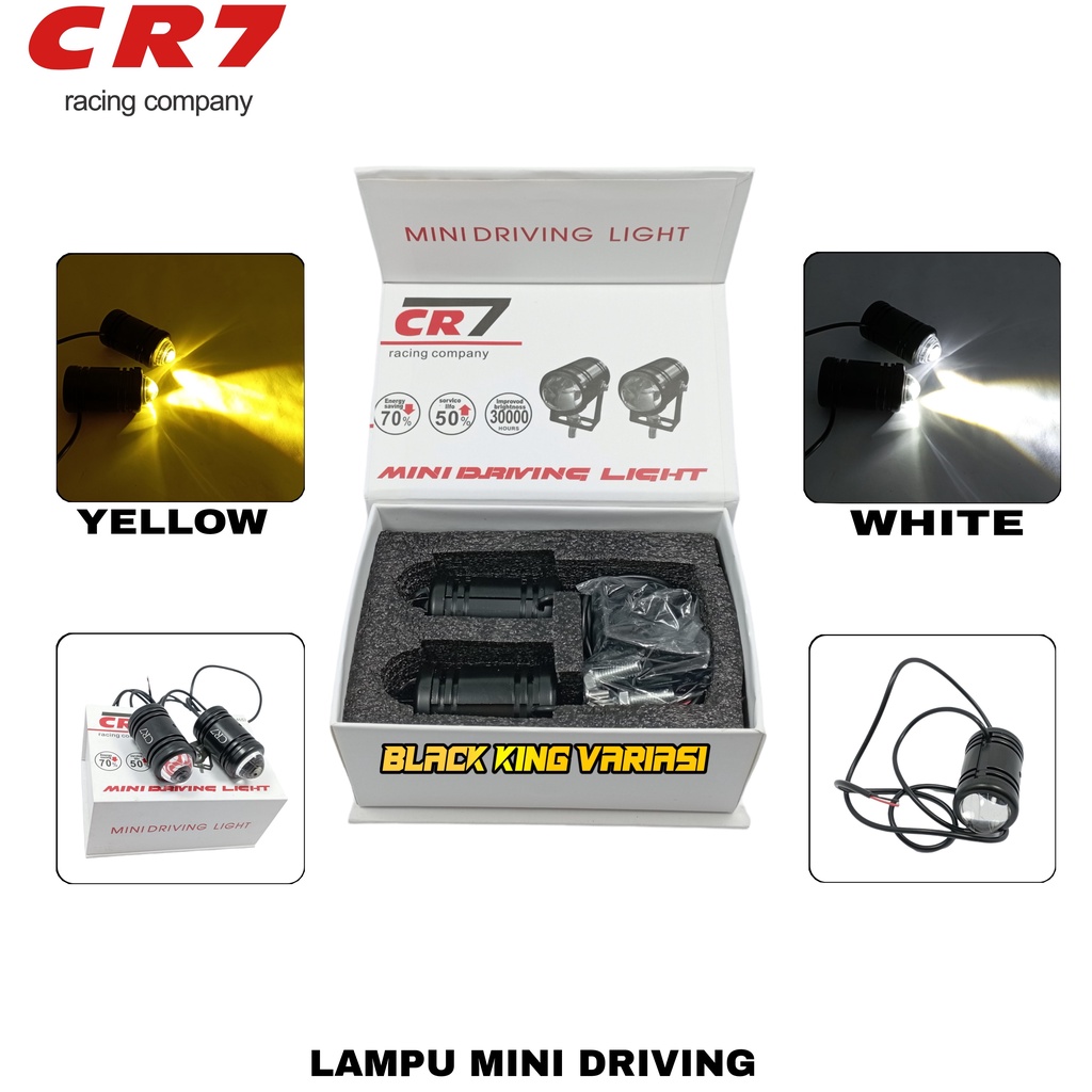 Lampu tembak LED Laser gun D2 mini driving jauh dekat Putih High Low waterproof 2 Pcs