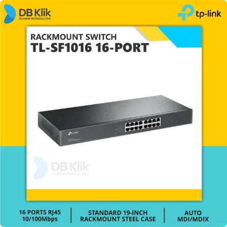 Switch TP Link TL-SF10016 Rackmount 16 Port - TPLink TL SF 1016