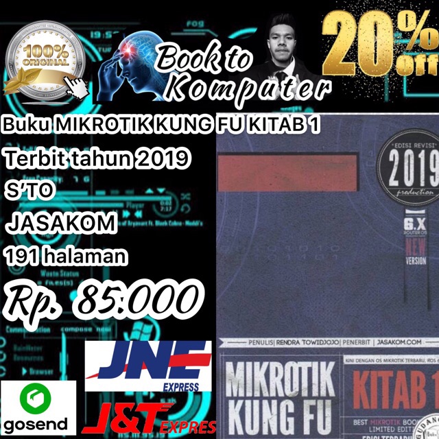 BUKU MIKROTIK KUNGFU KITAB 1 EDISI TERBARU 2019
