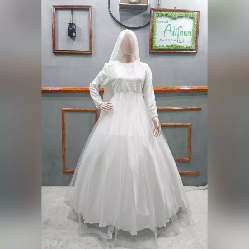 Gaun Pengantin Gaun Walimah Gaun Akad Syar'i