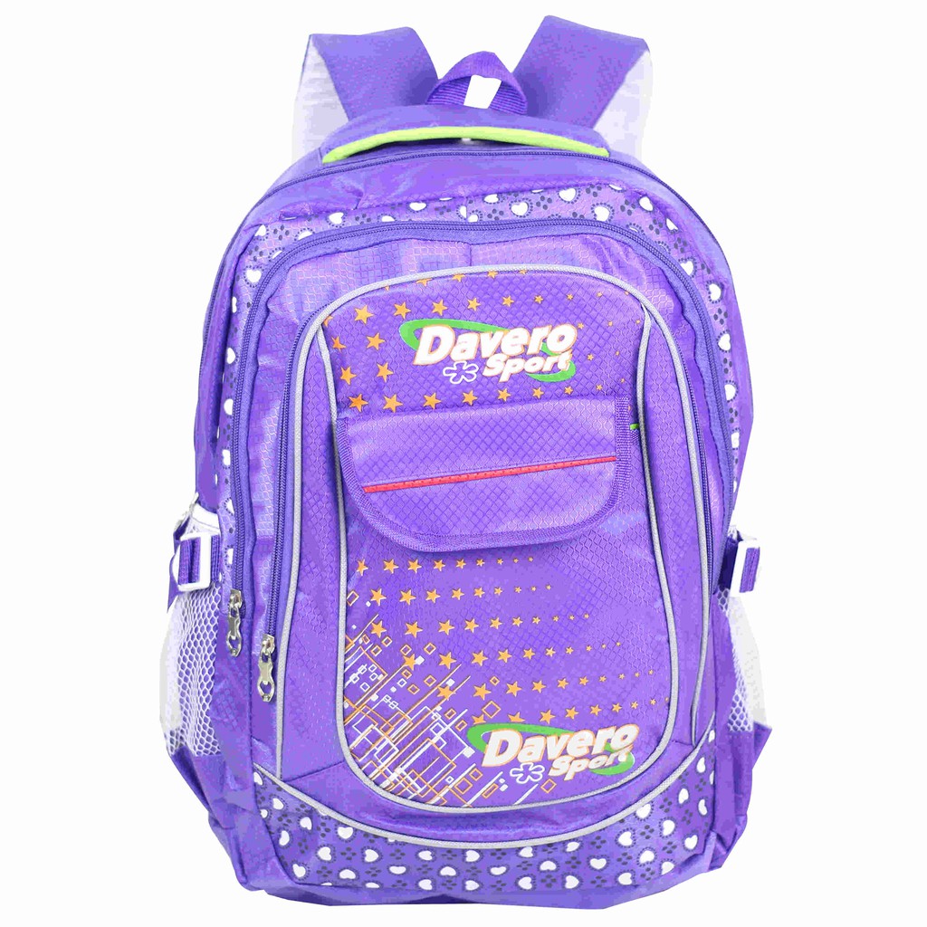 Tas Ransel Davero Sport Ungu Backpack Sekolah Les Piknik Bagus Multifungsi