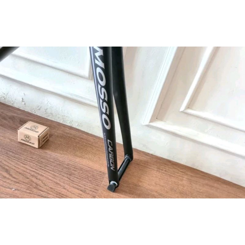 Frame Road Bike Mosso 735 TCA  Hitam Abu Abu Black Grey.Rangka Sepeda Balap 735tca Alloy Fork Carbon