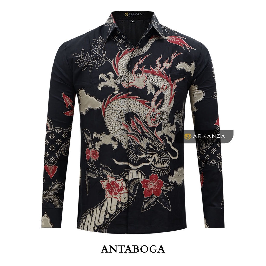 GUDANG BATIK ARKANZA Motif ANTABOGA Kemeja Batik Pria Slimfit Furing