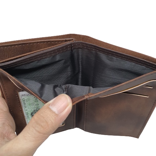 Dompet Pria Tanggung 3/4 Original Ori Bovis Branded Model 3 Dimensi Kualitas Distro Bahan Premium Harga Murah dan Terjangkau-5