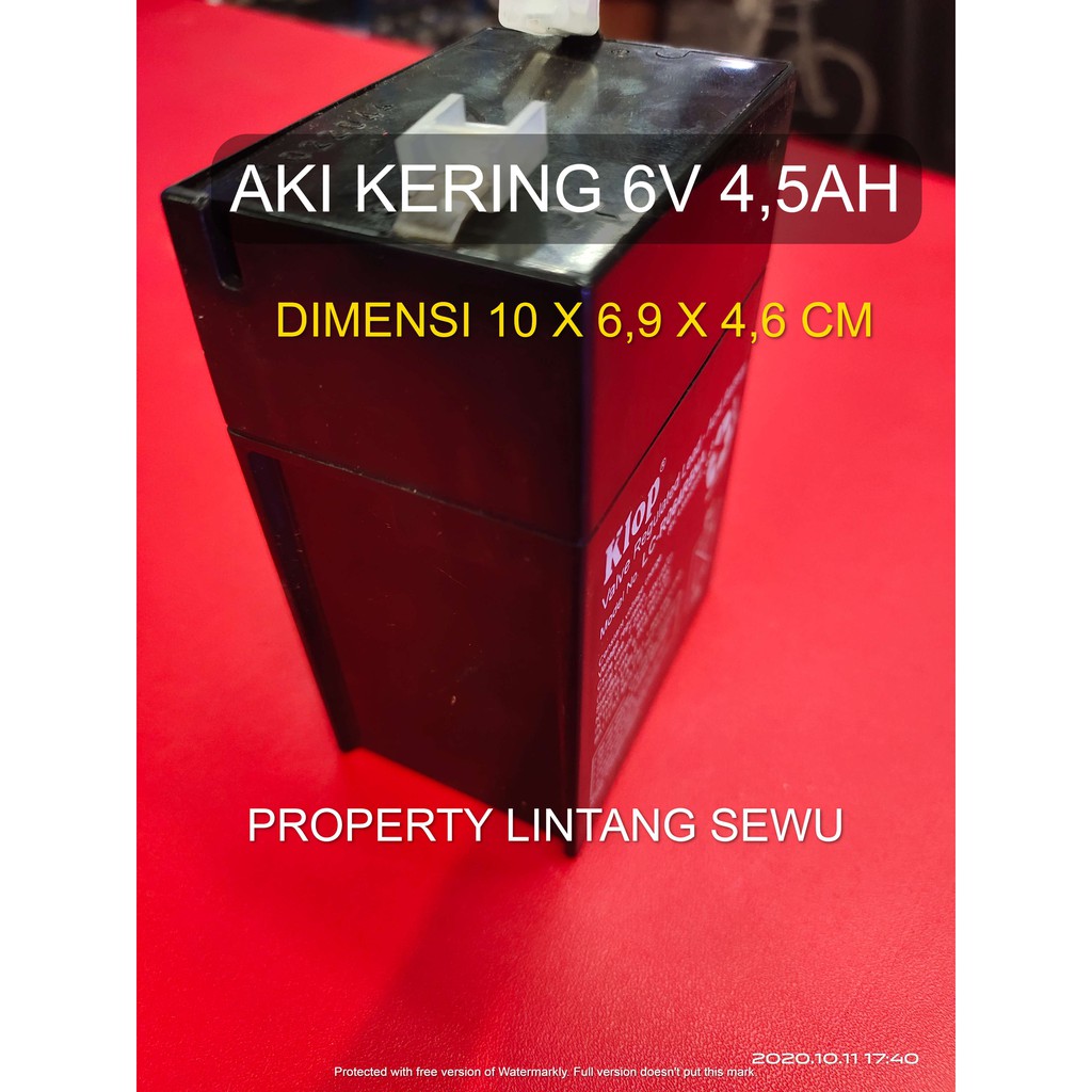 baterai aki lampu emergensi emergency accu kering 6V  6 v 6 volt 4,5Ah 20HR ACID BATTERY LC-R064R5NA