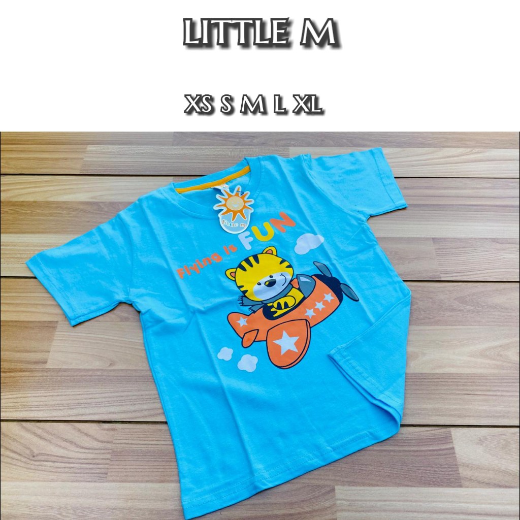 kaos little m biru29