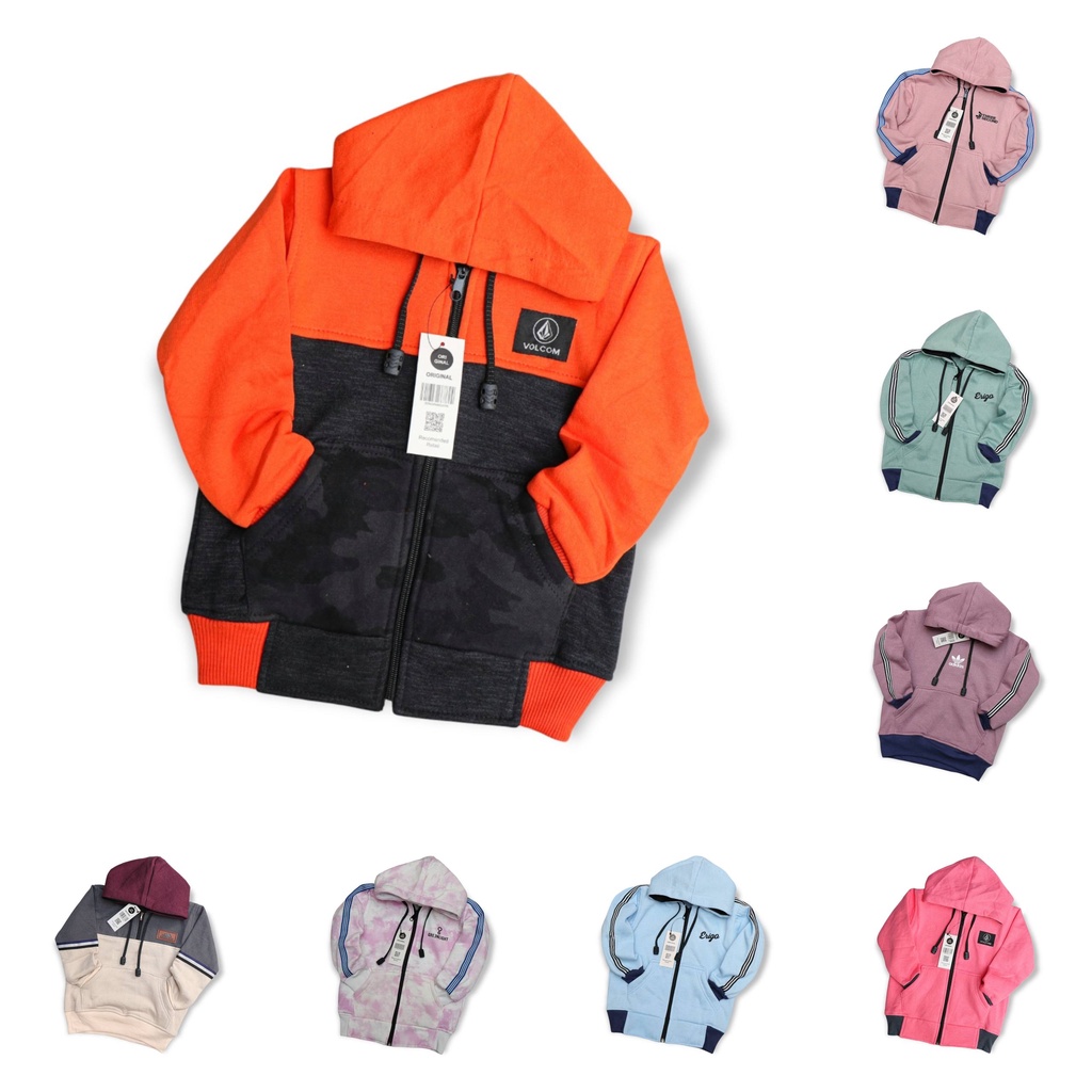 Jaket Hoodie Anak Laki Laki Perempuan 1 2 3 4 5 6 Tahun Cowok Cewek Premium Import Murah