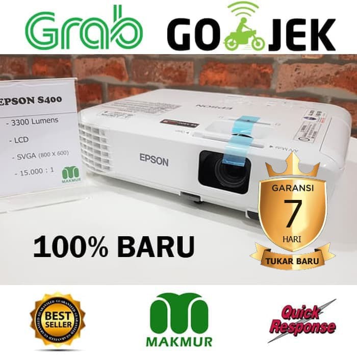 promo kualitas PROMO PROYEKTOR EPSON S400 LCD 3300 LUMENS PROJECTOR INFOKUS murah keren terbatas