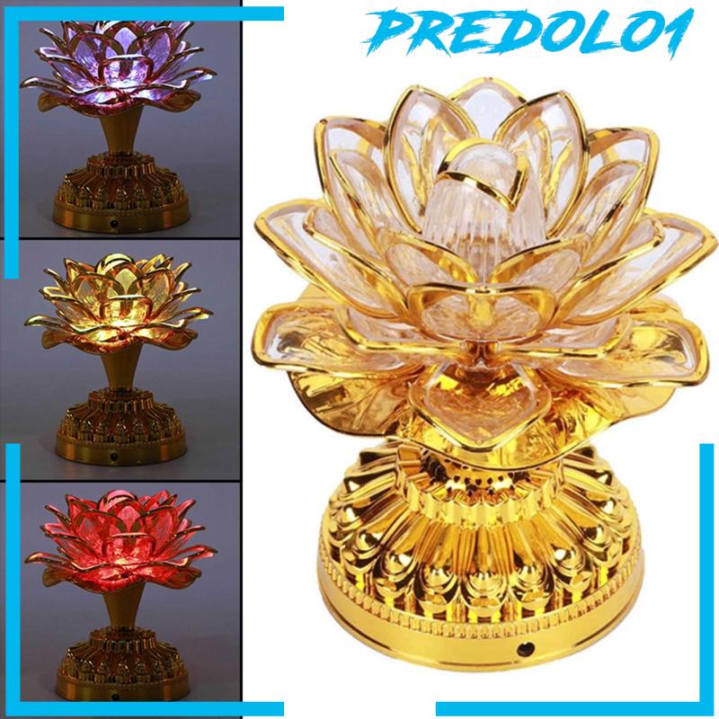 (Predolo1) Lampu Lotus Budha Portable Untuk Dekorasi Rumah