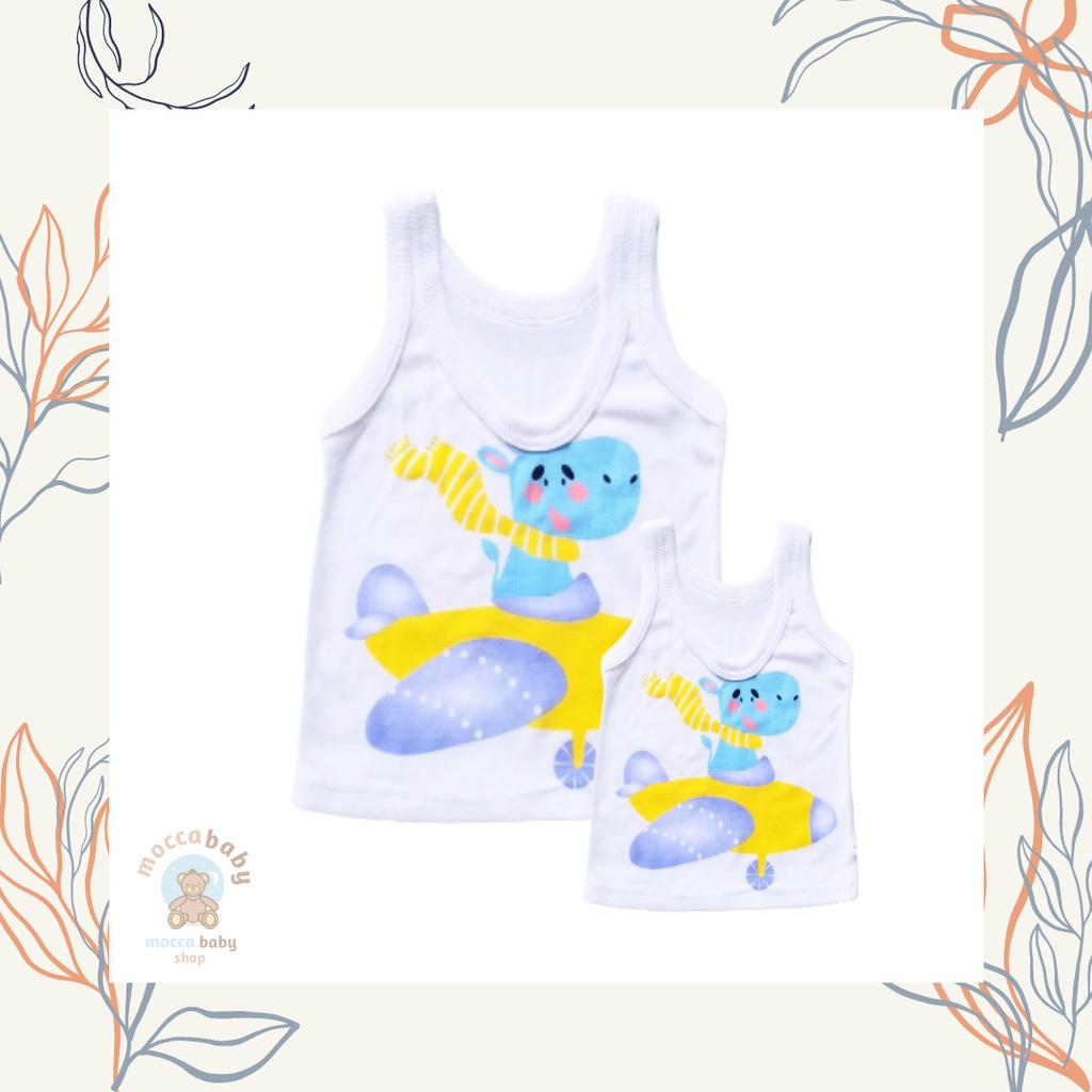 MBSS - SINGLET Harian Karakter Anak Kids SIZE 0-3 Tahun / Kaos Dalam Motif Kartun Unisex SS2