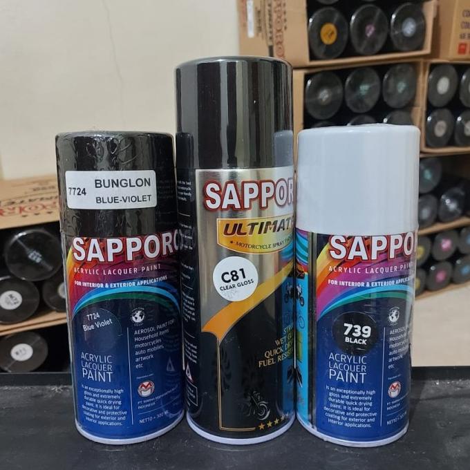 Paket Bunglon Blue Violet - Sapporo Spray Paint/Cat Semprot/Pylox/Pilo