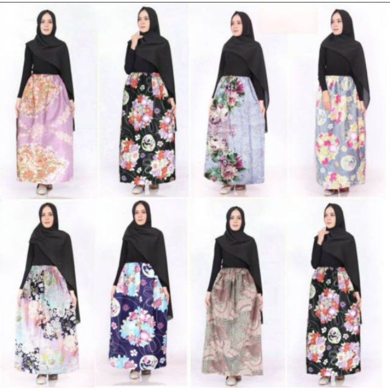 Rok batik pinggang karet