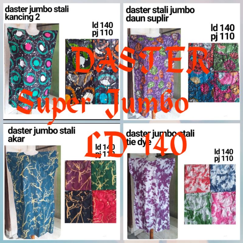 Daster Payung Super JUMBO LD105-160(bs pilih motif)-Ds LD140 acak