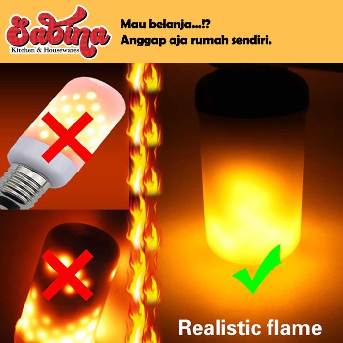 Bohlam LED Dekorasi Ruangan Taman Efek Api Flame Effect Flickering 7W