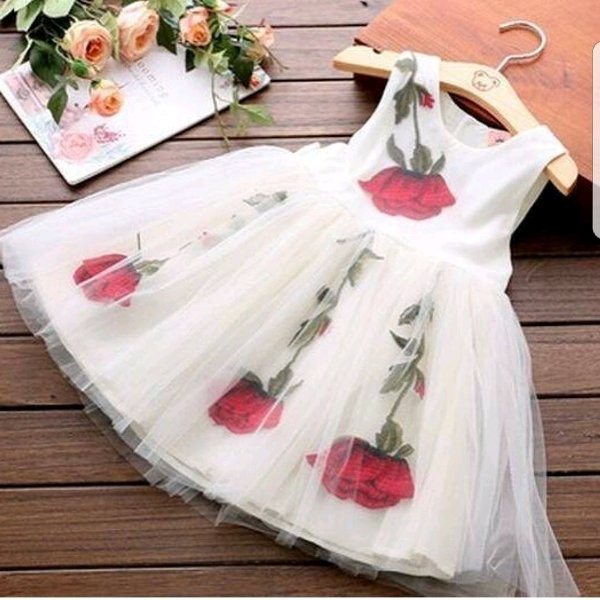 H KID DRESS ROSE Baju anak perempuan cewe gaun ultah ulang tahun kondangan pernikahan gereja tile