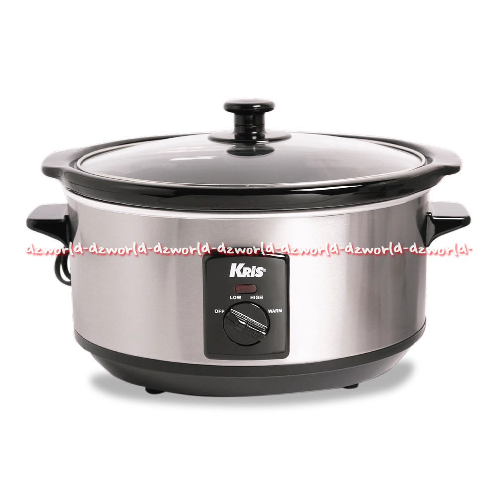 Kris Slow Cooker 3.5Liter Warna Silver Pemasak lambat Memiliki Tombol Dapat Digunakan Mengatur Suhucrock Pot Krischer 3.5 L