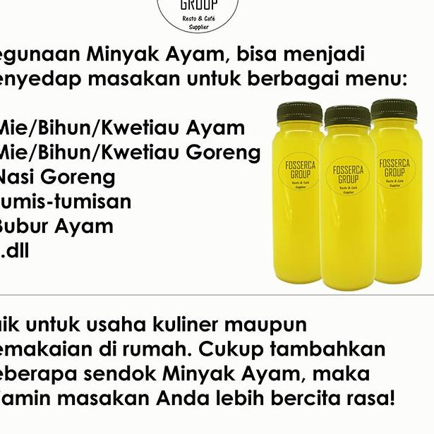 

Best! Minyak Ayam / Chicken Oil untuk Masak 1 Liter ✔