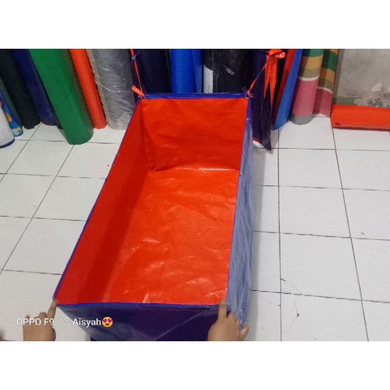 TERPAL KOLAM IKAN MINI TYPE A12 KOREA ORGINAL UKRAN 100X50X50