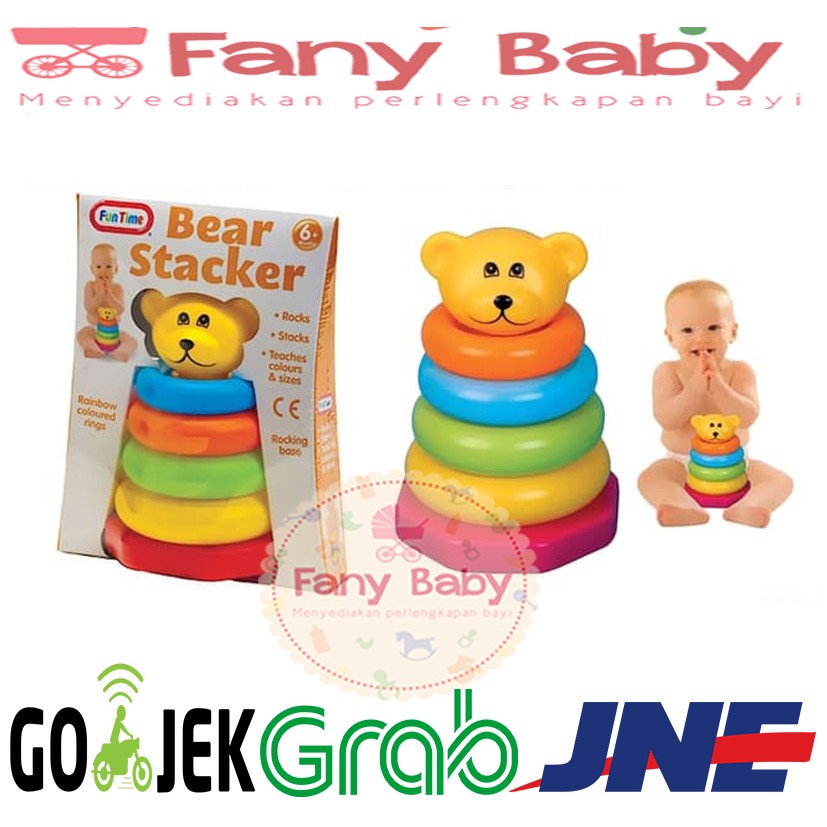 Funtime Bear Stacker Rainbow Colour Rings