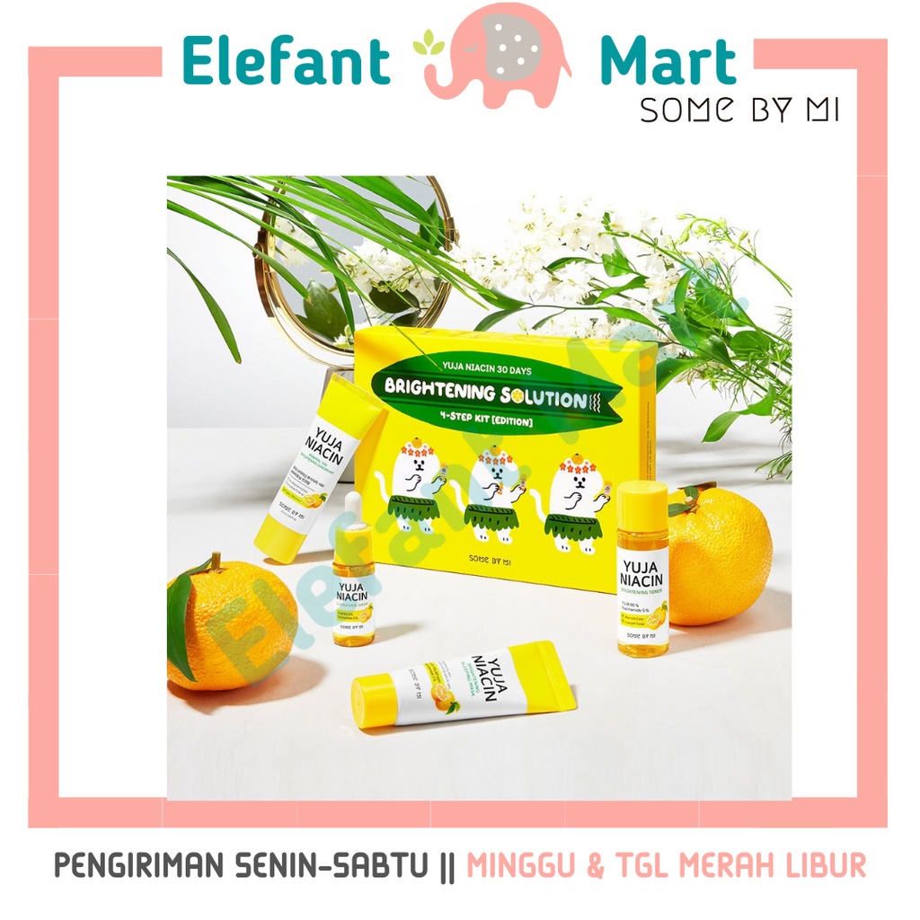 ELEFANT SOME BY MI YUJA NIACIN 30 DAYS BRIGHTENING KIT Moisture Gel Cream Serum Toner Sleeping Mask 