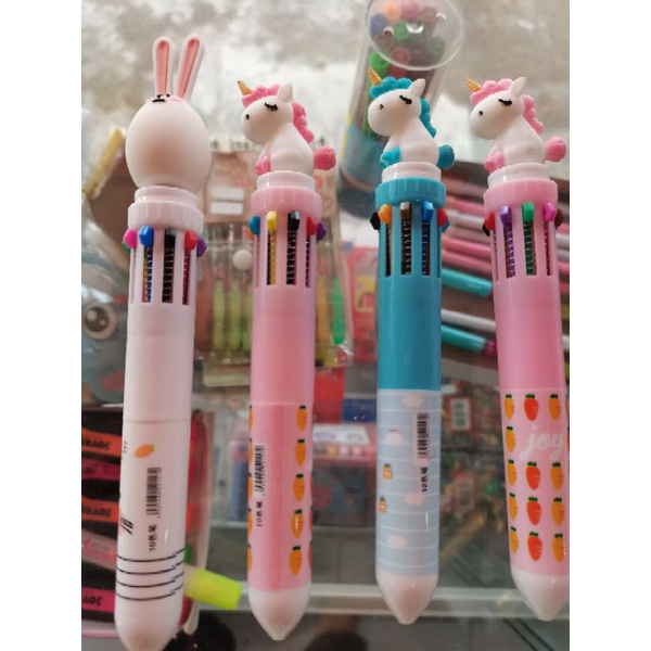 

Pulpen 10 warna Unicorn