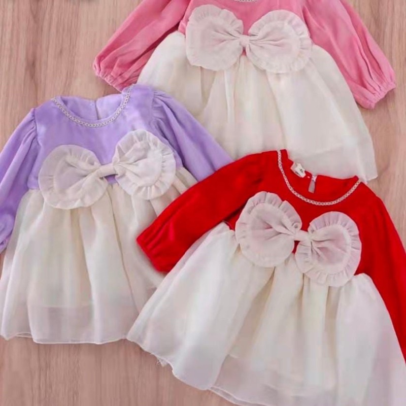 Dress anak suede premium import murah