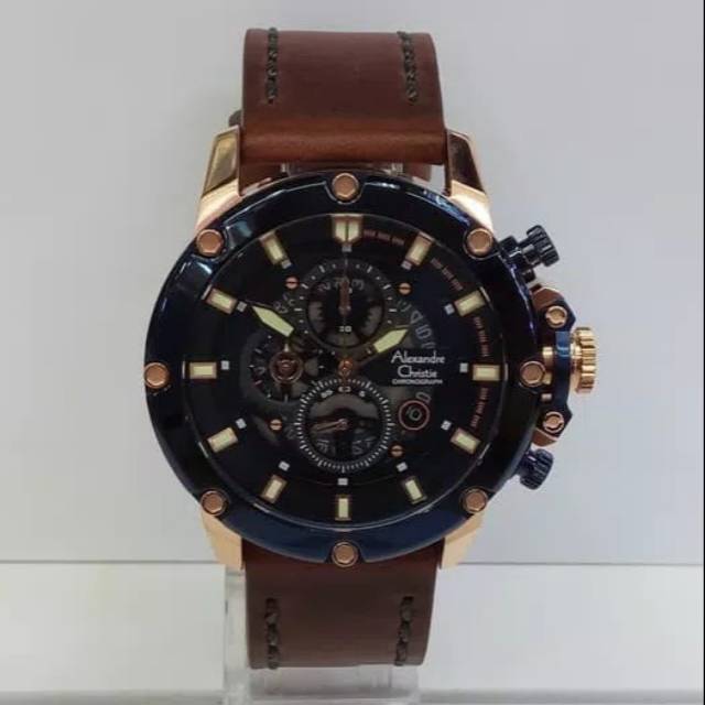 Alexandre christie 6416 Rosegold blue original Man