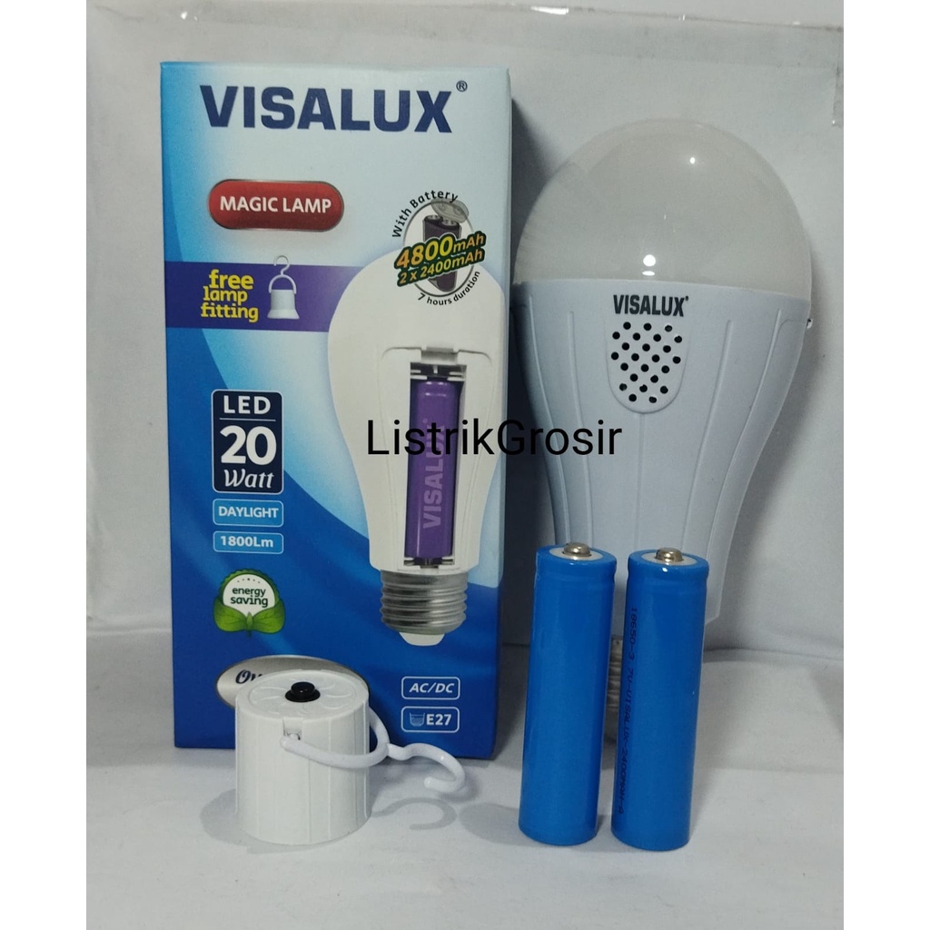 Lampu Led Visalux Magic Genius Emergency Cas 20w Dual Battery 4800Mah