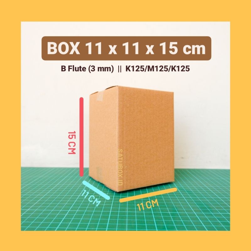 

kardus karton box polos uk. 11x11x15 cm, single wall tebal 3mm