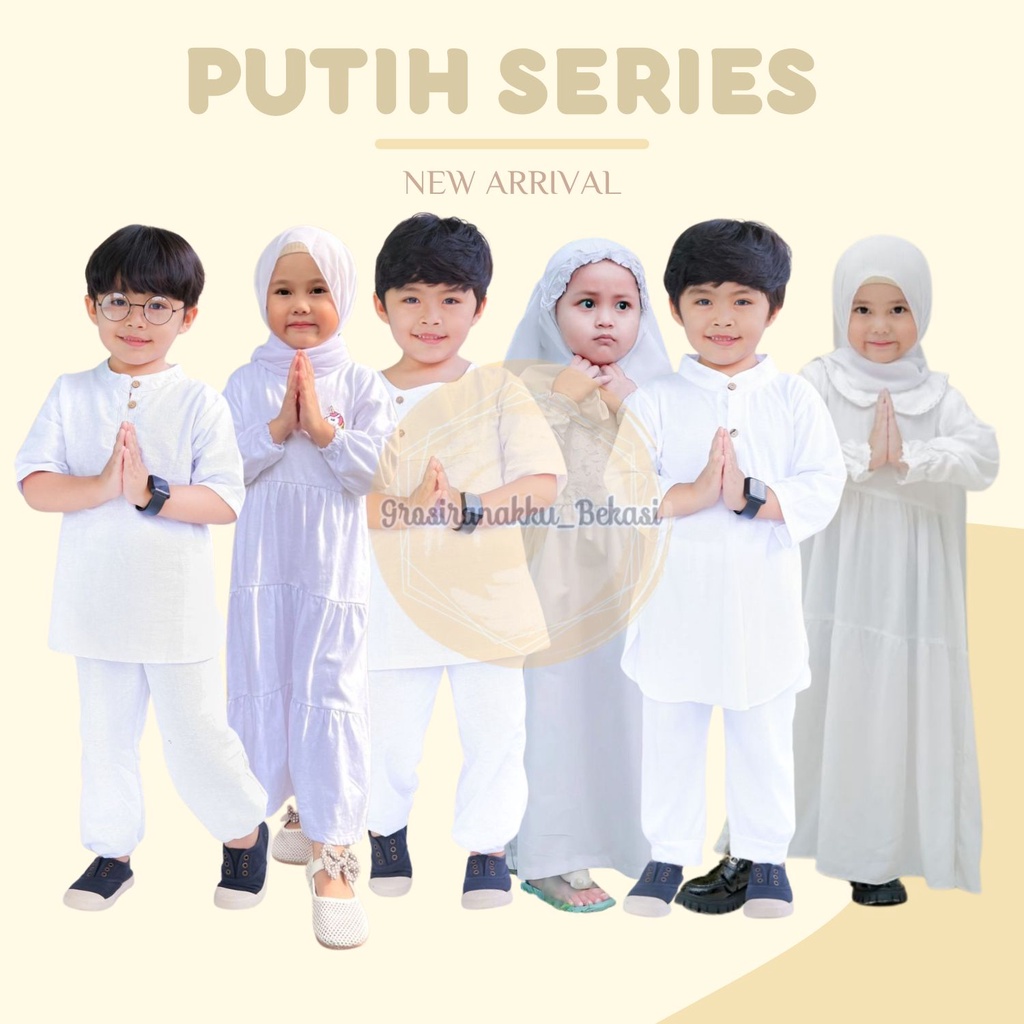 Baju Muslim Anak Putih series