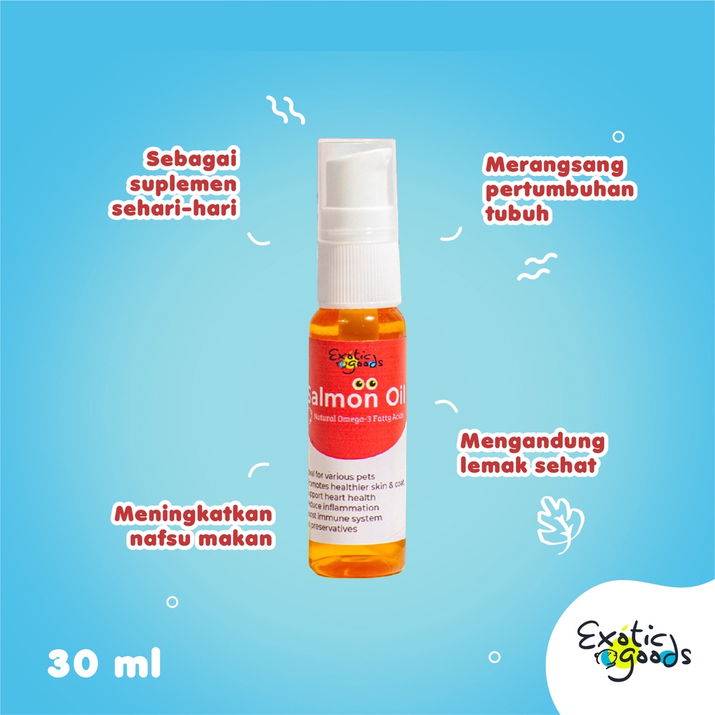 MINYAK IKAN SALMON / FISH OIL 30ml SUGAR GLIDER LANDAK HAMSTER BURUNG