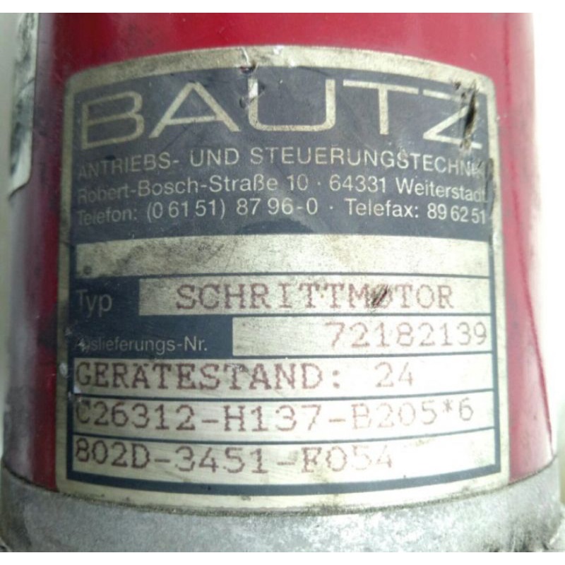 Stepper BAUTZ SCHRITT MOTOR Bipolar 4 Wire