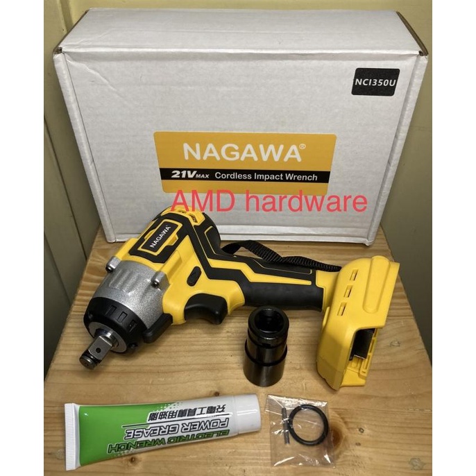 Nci-350U Bor Impact Wrench Cordless Brushless Nagawa Hanya Unit Mesin