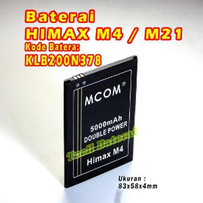 Battery Batre Baterai Double Power Mcom HIMAX M4 M21 KLB200N378